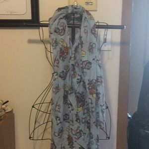 Alice in Wonderland classic tattoo print scarf